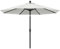 ABCCANOPY Sonnenschirm 270 cm, Strandschirm, Beidseitig um 30° knickbar, UPF 50+, Wasser- und Winddicht, Stabil, für Terrasse, Balkon, Markt... Hellbeige