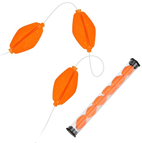Yosoo Fliegenfischen Bissanzeiger, 6 Stück/Set Olive Fly Fishing Bojen Bobbers Fliegenfischen Float Indikator Angelgerät Indikator Angelgerät Angeln Schwimmer Set für Fliegenfischen Zubehör(Rot)