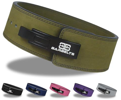 Barbelts Lever belt 10mm Groen - Powerlift riem