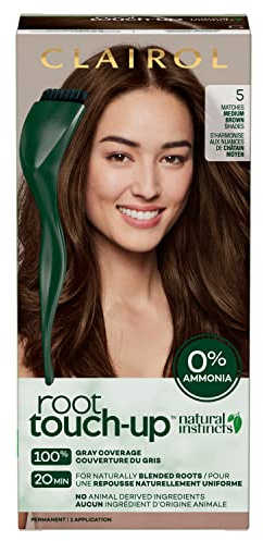 Clairol Root Touch-Up by Natural Instincts Permanent Hair Dye, 5 Medium Brown Hair Color, Pack of 1