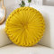 OUKEYI Cuscino rotondo da divano in velluto da 35 cm, colore puro, cuscino rotondo pieghettato, cuscino a forma di zucca, adatto per la decorazione di casa, letto, auto