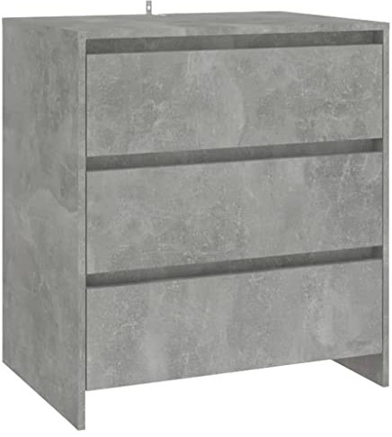 vidaXL Aparador de madera aglomerada gris de 27.6 x 16.1 x 29.5 pulgadas
