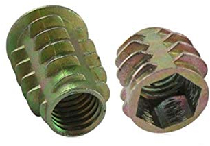 50pcs M6 * 15 Möbel Mutter Kabinett Verbindungsschraube Innengewinde einfügen Muttern/Sechskant-Kopf-Dekoration Holz Einsetzmutter