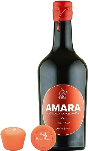 Sicilia Bedda - Amara Amaro d'Arancia Rossa - Amaro Siciliano con Tappo Sicilia Bedda (1 Bottiglia CL. 50)