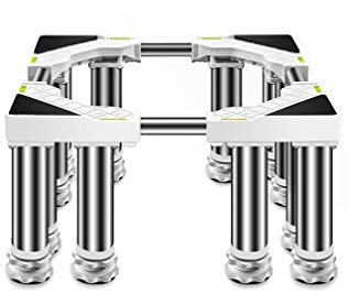 YHJZSM 4/8/12 Legs Washing hine Base Stand Fridge Trays Prevent Scratch Dent Reinforced Washer Dryer Stack Stands 24-27Cm Stainless Steel Laundry Washer Pedestal Base L/W 45-65Cm/12Legs/1