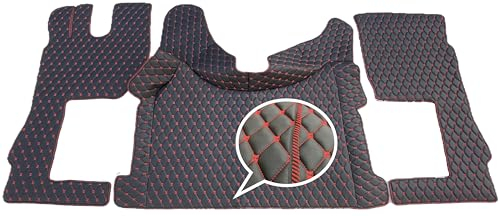 Fußmatten, Automatten LKW für Volvo FH Automat 2013+ (Schwarz-Rot)