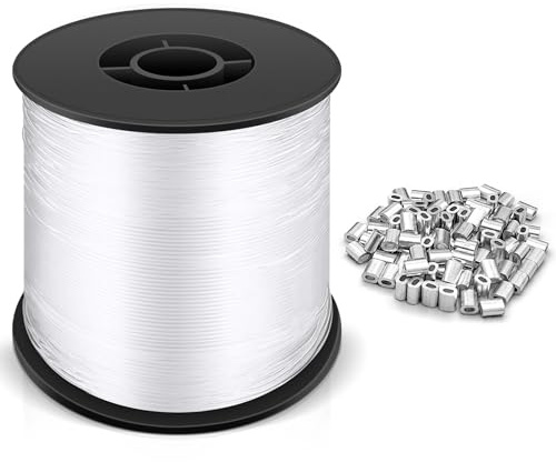 Kisvic Nylonfaden 200M, Nylonschnur Extrem Dünn und Reißfest, 0,8MM Transparent Elastisches Band für Armbänder, Zum Aufhängen Unsichtbarer Faden Dekoration für DIY Crafting, Angel, Basteln, Schmuck