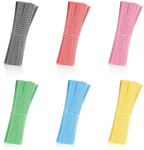GLADFRESIT Twist Tie, 600PCS Bag Ties Twists Pastry Bag Ties Resuable for Food Plastic Candy Snacks Bread Sweet Cone Bags(6 Color)
