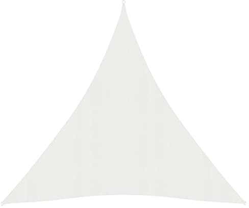 Annlera Sonnensegel Weiß Segel Dreieck Wind- und Wasserdurchlässig Sonne Segel Schimmel- und UV-beständig Atmungsaktives HDPE 4x5x5 m