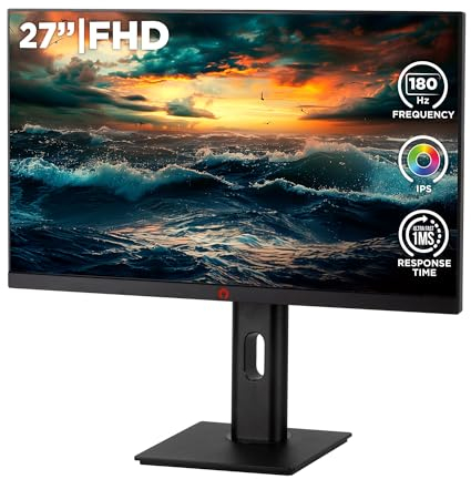 Konix Gaming-Monitor Zephyr 27“ PC, PS5, Switch 2, Xbox - Full HD-Auflösung 1.080 px - 180 Hz - 1 ms - FreeSync - HDMI 2.0 - DisplayPort - IPS-Panel