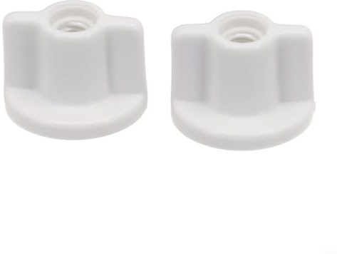 Ersatz-Rückmutter für Toilettendeckel, Weiß, 2 Stück, 6 mm Schrauben