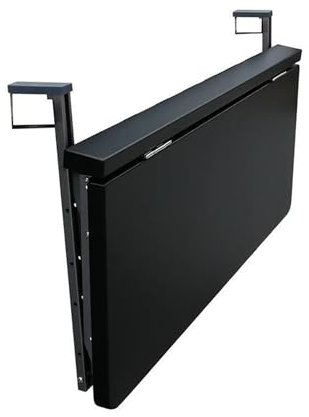 Balkontisch Klappbar, Tisch Balkongeländer, Balkontisch Zum Einhängen, Hängetisch Balkon, Hängetisch Gartentisch Klapptisch, Klappbarer Balkonhängetisch Für Terrasse Garten Balkon(Black,80*39cm)