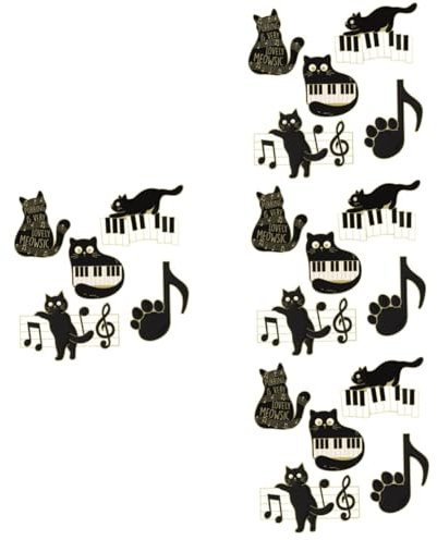 LIFKOME 20stücke Katzen-piano-noten Broschen Niedliche Emaille-anstecker Für Kleidung Rucksack Hut Taschen Stylisches Accessoire Für Musikliebhaber Und Besondere Anlässe
