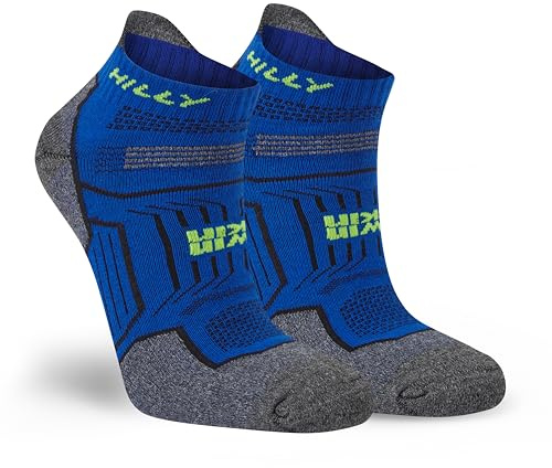 Hilly, Twin Skin, Anti Blister - Socklet - Med Cushioning, Cobalt/Grey Marl, M