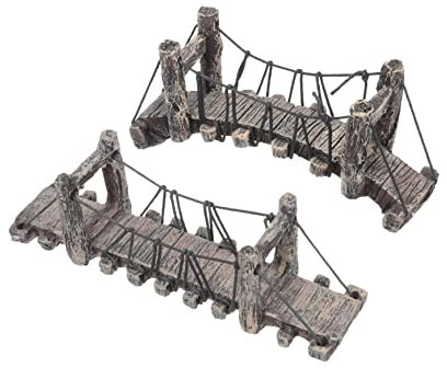 MOTHNUR 2stücke Resin Gartenbrücke Deko Miniatur Landschaftsbrücke Für Mikro-gärten Balkon Und Terrasse Langlebig Und Detailliert Ergänzung Für Feengärten Und Bonsai-Dekorationen