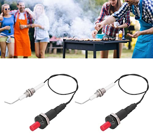 Jwthee 2 Impostare Pulsante Piezo Accenditore, Gen Grill Spaker Generator Accenition Set con Perno di curvatura di accensione filettata per Stufa, Camino, firepit, Forno