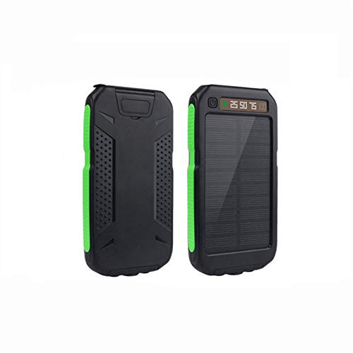 Chargeur Solaire 45 000 mAh, Grande capacité, Batterie Externe, Double éclairage, Portable, Vert
