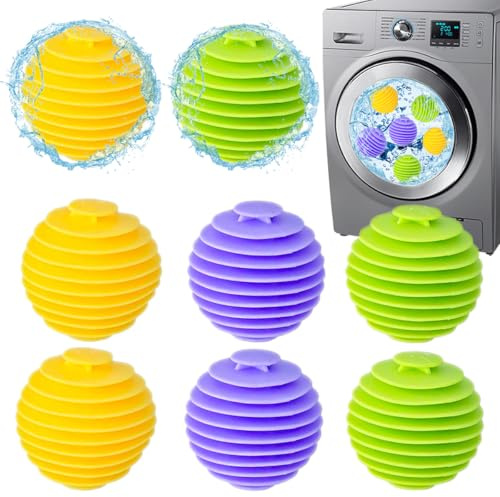Trocknerbälle, 8 Stück Trockner Ball Waschkugel für Waschmaschine Trocknerkugeln Trocknerbälle für Wäschetrockner Trocknerball Waschetrockn Dryer Balls Daunenjacke für Heim Kleidung Reinigung