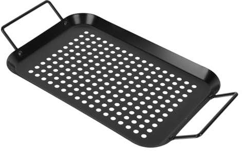 AKOOSY Bandeja De Barbacoa Antideslizante con Mango Baño De Inoxidable Resistente y Fácil De Limpiar Accesorio Práctico para Parrillas Gas