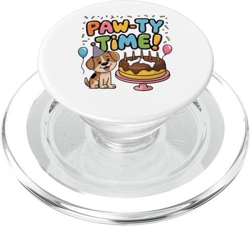 Paw-ty Time Festa di Compleanno per Cani PopSockets PopGrip per MagSafe