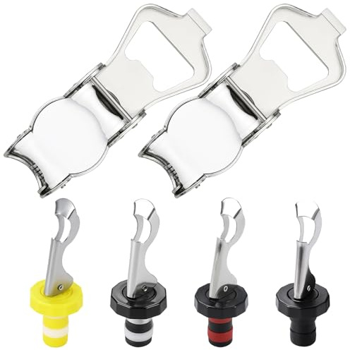 Tapón para botellas de cerveza, 7 unidades, tapas universales para botellas de cerveza y botellas de vino, práctico abrebotellas con cierre para uso diario