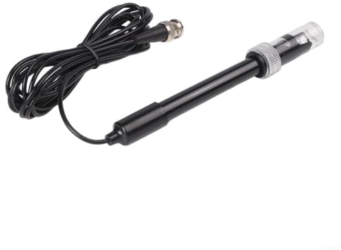 Sonde électrode BNC pH -14 avec câble de 2,95 m pour test de qualité de l'eau, aquariums, hydroponie, piscine, vin et mesure de laboratoire (noir 2,95 m)
