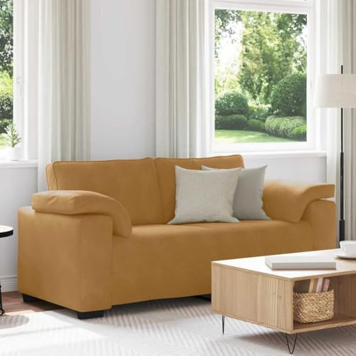 Lumanois Zweisitzer-Sofa Braun 180x77x82 cm Samt,27kg,4105274