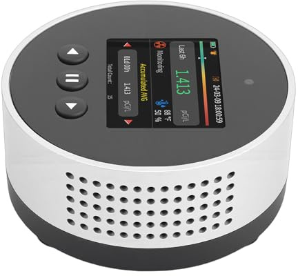 Yusat Rilevatore di radon domestico, analizzatore di gas radon digitale LCD, ricaricabile, per la sicurezza dell'aria della stanza in cantina, ufficio, scuola