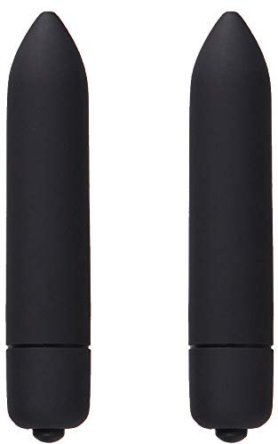 2 Stück Mini Bullet Vibrator Massagegerät Powerful Bullet Kugel Vibrator Klitoris Stimulator with 10 vibration speeds Vibrating Sexspielzeug Dildo für Männer and Frauen (2 Stück, Schwarz)