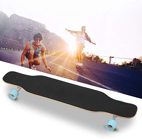 Ahorn Holz Skateboard Komplettes Allrad Sport Skateboard Anti-Rutsch Deck Longboard(Herz)