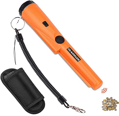 Metalldetektor Pinpointer Tragbar Metallsuchgerät IP66 Wasserdichter Metall PinPointer Metalldetektor Junior Hochempfindlicher 360° Scan Goldmünzen Metallsuchgerät für Goldmünze Hunt Relikte Schmuck
