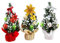 byou Mini Weihnachtsbaum,Künstlicher Weihnachtsbaum 3 stücke Gold Silber Rot Desk Christmas Tree für Tabelle und Schreibtisch Tops Weihnachten Zuhause Party Dekoration