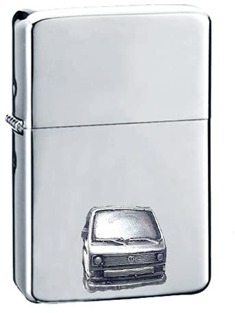 Typ 25 Van Front ref304A Zinn-Effekt Design auf einem Flip-Top-Benzinfeuerzeug, winddicht, Silber nachfüllbar