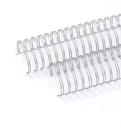 Craftelier - Set mit 2 Doppelringbindern für Alben, Notizbücher, Agenden oder Kalender | Ideal für Scrapbooking und Bastelprojekte | Ø 3,17 cm (1.25) - Farbe Silber