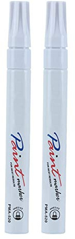 2 x Universal Wasserdicht Weiß Permanent Paint Marker MARKIERSTIFT des AUTOÖLS Stilvoll und beliebt Nützlich und praktisch
