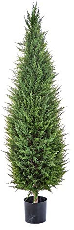 artplants.de Deko Zypresse MEKBUDA, grün, 150cm - Künstlicher Zeder