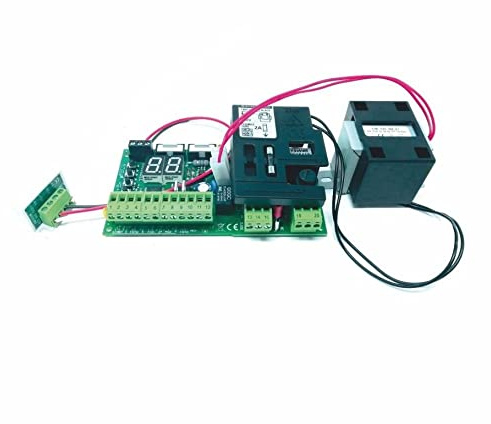 Centrale di comando T011S 230Vac 433,92MHz per cancelli scorrevoli, porte basculanti e barriere stradali con modulo radio, trasformatore e carter di protezione - Tecno Automazione CNTSR5T