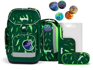 ergobag Schulranzen-Set Maxi Set Bärtastisch - Grün