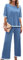 OLIPHEE Donna Set Donna Tuta Abiti Casual Da Lavoro Per Le Donne Eleganza Turismo Donna Outfits Maglieria Blu M