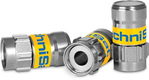 TechniSat 10 Stück Self-Install F-Stecker - zur Montage ohne Werkzeug | Stecker für Koaxialkabel mit 6,6 – 7,0 mm Außendurchmesser