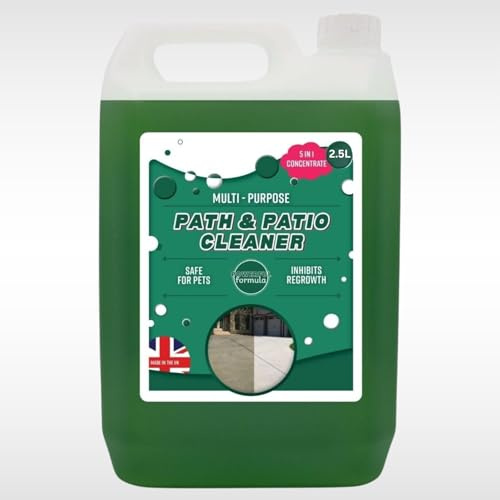 Dunnet Tools Patio Cleaner Mould Remover Driveway Cleaners Path Cleaner Spray And Leave Decking Cleaners Block Paving Moss Killer Algae Remover Brick cleaners (5L Path and Patio cleaner)