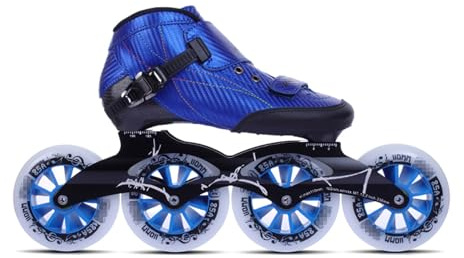 Weyot Patines En Línea para Adultos, Hombres Y Mujeres, Patines De Velocidad, Patines En Línea De Fibra De Carbono, Patines Profesionales para Exteriores para Adultos, EU 36/UK 4/ 23CM,Blue