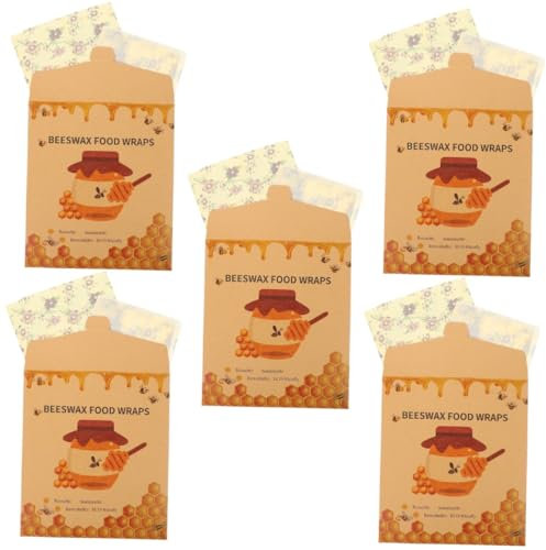 Healeved 15pcs Beeswax Food Wrap Reusable Fresh-Keeping Bowl Covers for Sustainable Food Storage Washable and Kitchen Wraps for Leftovers and Sandwiches
