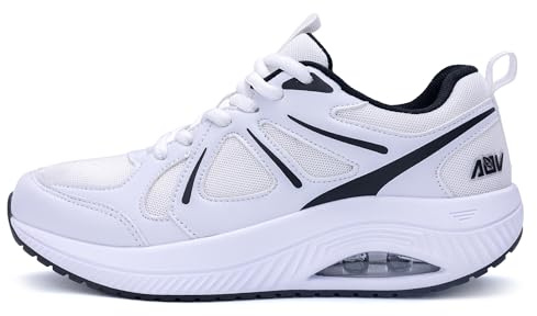 Quseek Chaussures de marche avec soutien de la voûte plantaire pour femmes - Baskets de mode - Chaussures orthopédiques - Chaussures de tennis pour soulagement de la douleur de fasciite plantaire - UK