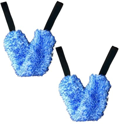 JNNJ 2 Piezas Cepillo Limpieza Coche, Cepillo Extrafino En Microfibra para Llantas para Una Limpieza Suave De Llantas, Cepillo De Rueda Y Cepillos De Detalles para Limpiar Coches Herramienta(Azul)