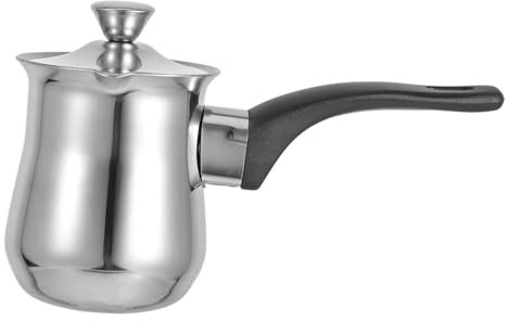 LAPYAPPE Stainless Steel Turkish Coffee Pot Steel Milk Frothing Small Sauce Pan for Camping Home Use