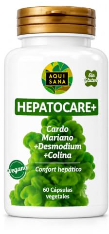 Complemento Alimenticio con Cardo Mariano, Desmodium, Colina, Ácido Alfa Lipoico y Vitamina C | La Colina Contribuye al Mantenimiento de la Función Hepática Normal | 60 Cápsulas Vegetales | AQUISANA