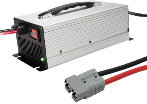 WLEJSL Chargeur Batterie pour Chariot Élévateur 36 V 40 A Prise Anderson 50/120/175/350 A, pour Batteries au Plomb Acide, pour Transpalettes et Autolaveuses,A2,120A