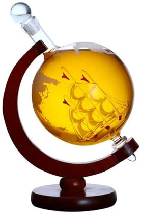 Whiskey Karaffe - Whisky-Globus-Dekanter Als Geschenk Für Papa, Whiskys- Und Wein-Shaker Für Herren, Whiskys-Bourbon-Shaker