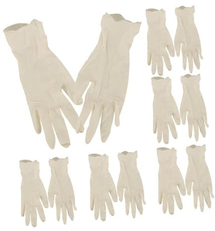 DIYEAH 20 Piezas Guantes Desechables de Protección Guantes de Látex de Cocina y Limpieza